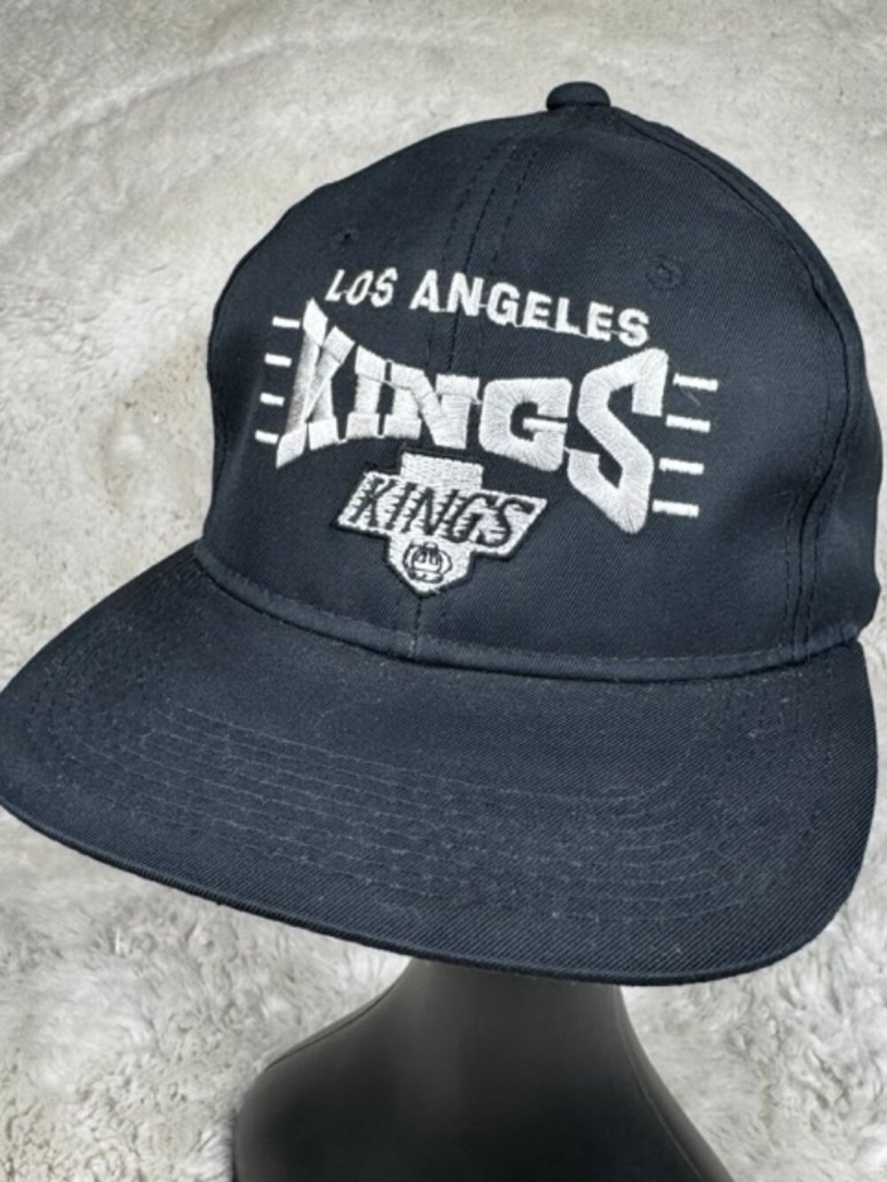 Vintage NHL The G Cap Los Angeles Kings Snapback Hat 1990s OSFA Black Silver